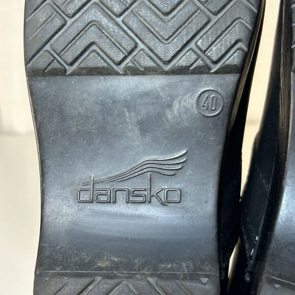 Dansko Clogs Size 9.5 EU 40 Black Leather Professional Clogs Shoes - Picture 6 of 7